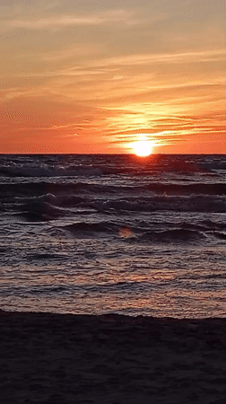 Baltic sunset over Liepaja, Latvia, shot from multiple angles