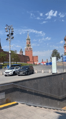 Morning view of Kremlin and St. Basil's Cathedral recorded