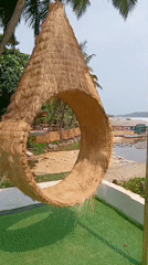 Tourist documents morning hotel stay in Ashvem beach resort