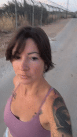 Woman documents early morning jog through rural Israeli countryside