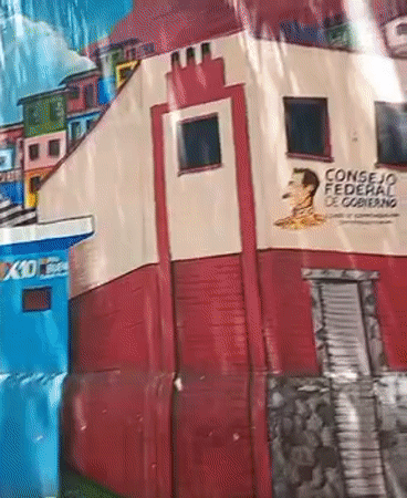 Favela mural spotted on Caracas wall