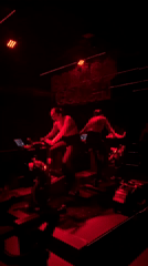 Spin class participants work out at Puebla fitness studio