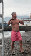 Cloudy beach day on the Black Sea in Sochi