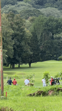Early morning golf session recorded in Sukasada, Indonesia