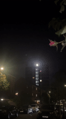 Quiet London street captured on video at night