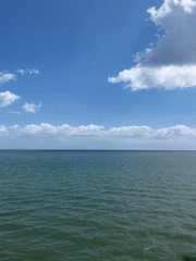 Maritime scenes captured from vessel near harbor area