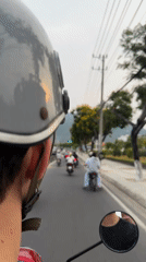 Motor scooter traffic observed in Vietnam heritage area