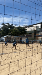 Beach volleyball game observed in Nha Trang, Vietnam