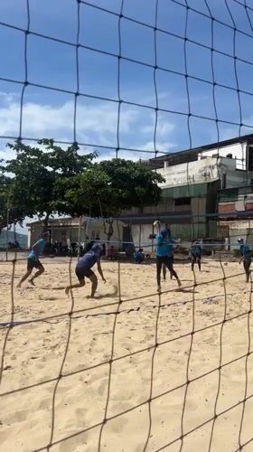 Beach volleyball game observed in Nha Trang, Vietnam