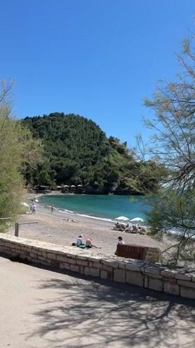 Sunny beach day recorded in Petrovac, Montenegro