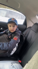 Child passenger observed in vehicle in Abakan, Russia