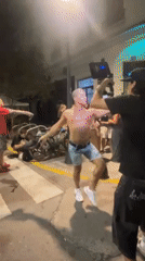 Spontaneous street dancing celebration draws crowds in city