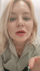 Woman records kiss expressions with laser cutter in Izhevsk