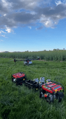 Drone operation with generators observed in Bulgarian countryside