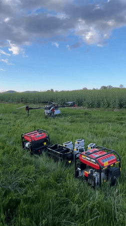 Drone operation with generators observed in Bulgarian countryside
