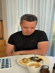 Man celebrates quiet birthday morning in Gangloff, Germany