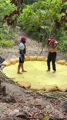Boxing match and forest walk recorded in Thailand