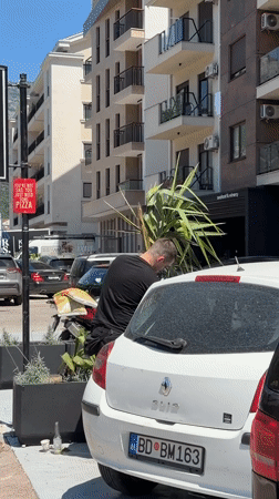 Ordinary morning life unfolds across Budva streets in 8-minute span