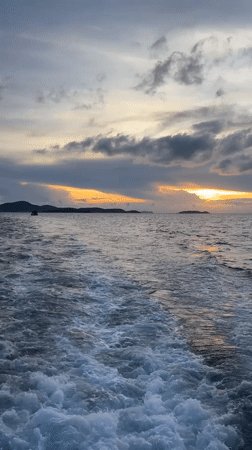 Sunset captured over Gulf of Thailand near Pattaya City