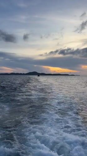 Sunset captured over Gulf of Thailand near Pattaya City