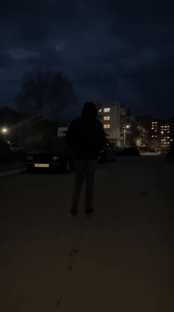 Evening scenes documented across residential Chaikovsky, Russia