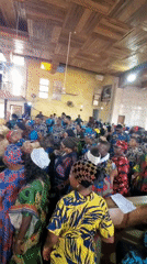 Church service draws colorful congregation in Nkpor, Nigeria