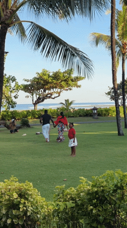 Family enjoys resort stay in Kuta Selatan, Indonesia