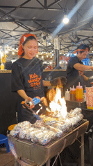 Karon walking street market in full evening swing