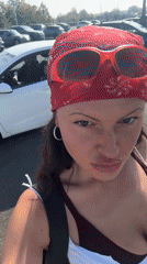 Woman films herself in Tunbridge Wells parking lot