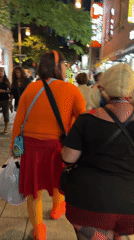 Velma costume spotted on Montreal streets at night