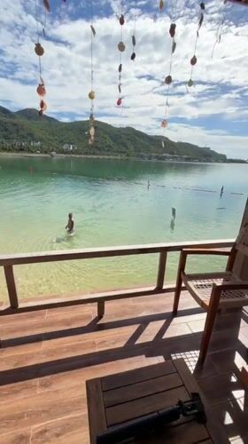Cocktails and calm water at a Nha Trang bay resort