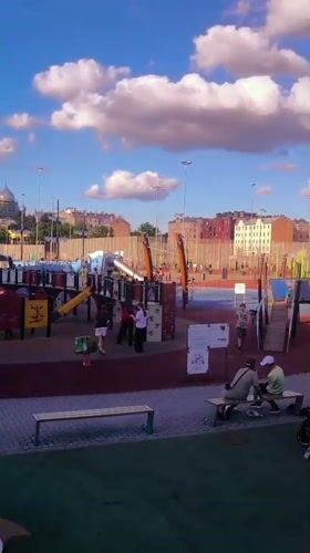 Children enjoy sunny afternoon at Riga recreational park facilities