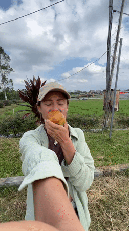 Tourist enjoys early morning visit to Kintamani flower garden