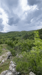 Young hikers document trail adventure in Bulgarian hills