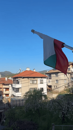 Morning life captured in Bulgarian mountain town: deliveries, schoolwork, drawings