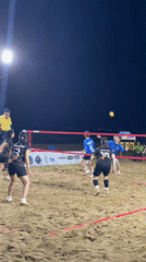 Nighttime beach sports event draws crowd in Pattaya City
