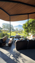 Afternoon at a scenic Kintamani resort with mountain views