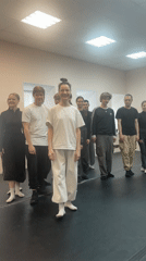Dance class in progress at Moscow studio