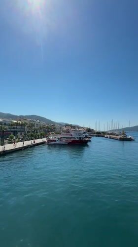 Calm morning conditions documented at Marmaris harbor, Turkey