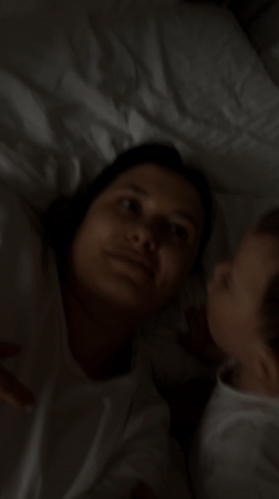 Mother-child tender moments documented in Moscow suburbs