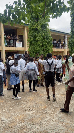 School celebration with marching band held in Lokoja Nigeria