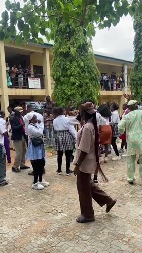 School celebration with marching band held in Lokoja Nigeria