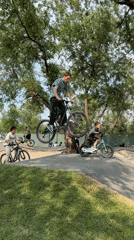 Park visitors enjoy scooters, bikes at Almaty recreational complex