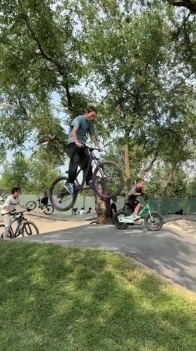 Park visitors enjoy scooters, bikes at Almaty recreational complex