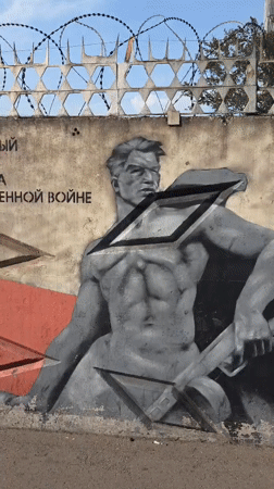 Soviet memorial murals documented in Birobidzhan, Russia