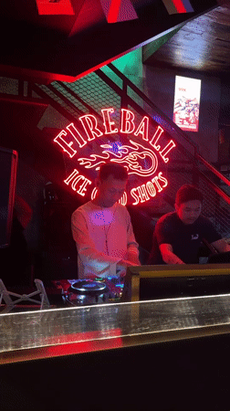 Evening nightlife activity documented across North Kuta entertainment district