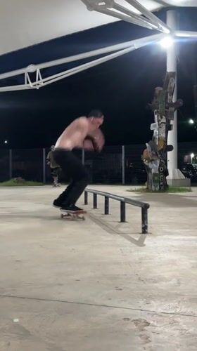 Late-night skatepark session in Phuket with tricks, a dog, and downtime