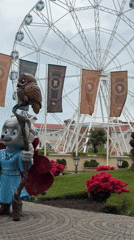 Park scene with Ferris wheel captured in Sirius, Russia