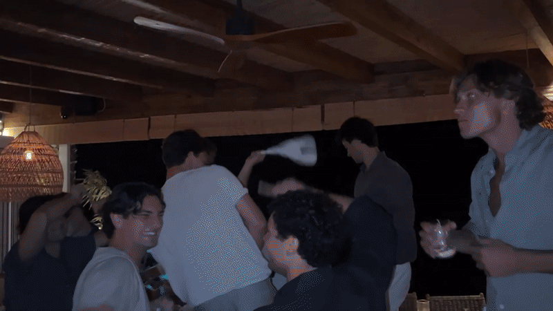 Night gathering at an outdoor venue in Agios Ioannis Diakoftis