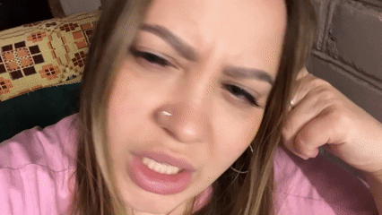 Woman documented in multiple poses during evening in Russia